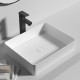 500*400*110mm Above Counter Rectangle White Ceramic Basin Counter Top Wash Basin